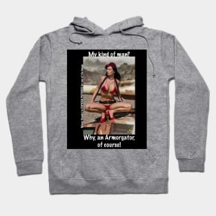 Armorgator Babe 11 - Black Background Hoodie